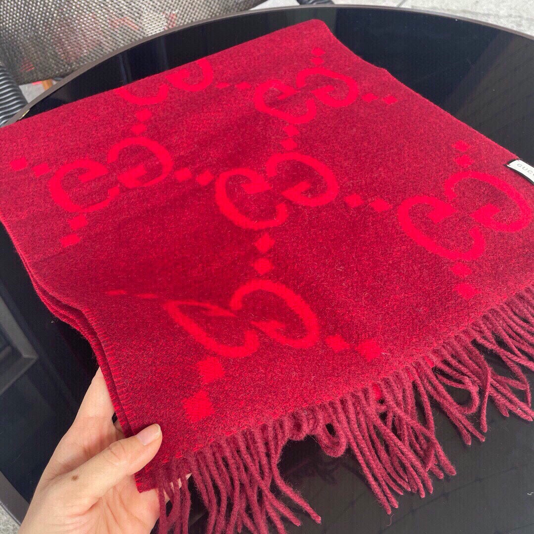 Classic Large Letter Jacquard Cashmere Scarf