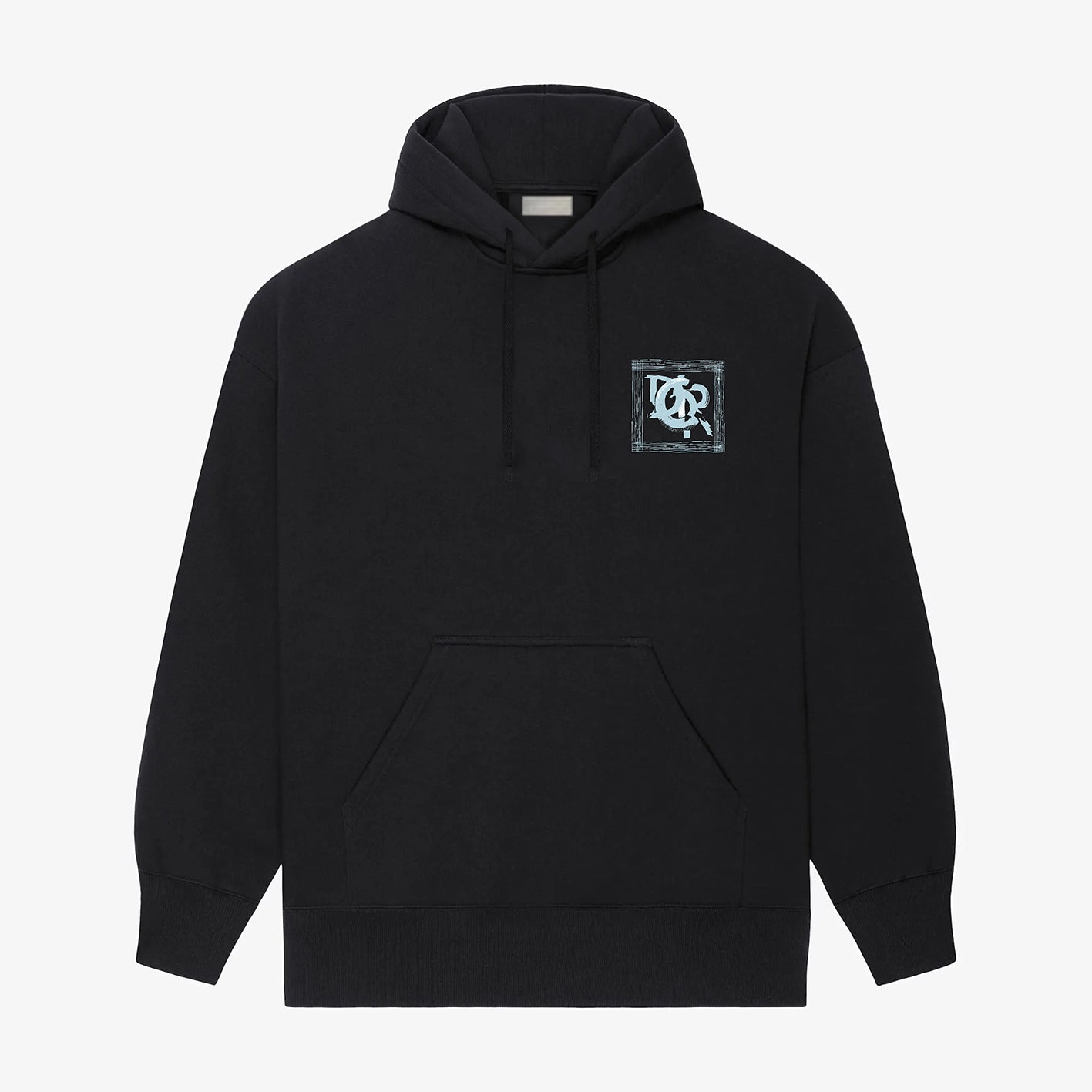 Square Blue Print Hoodie