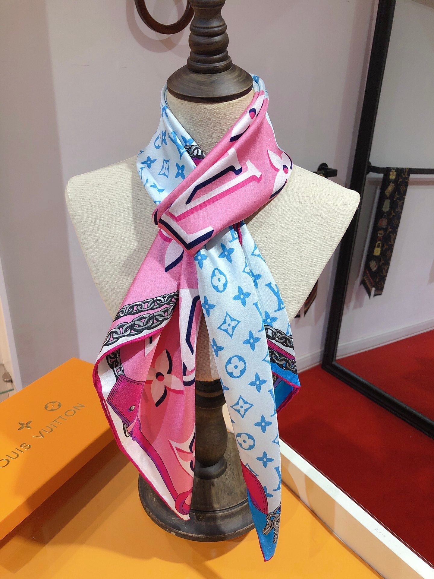 3D Monogram Square Scarf