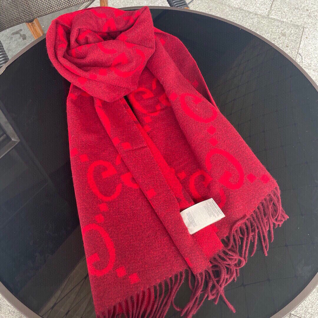 Classic Large Letter Jacquard Cashmere Scarf