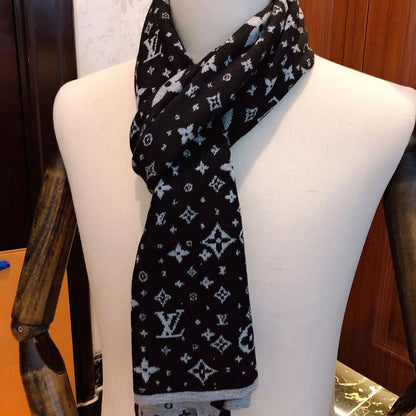 Classic Monogram Cashmere Jacquard Knit Scarf