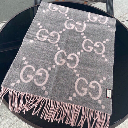 Classic Large Letter Jacquard Cashmere Scarf