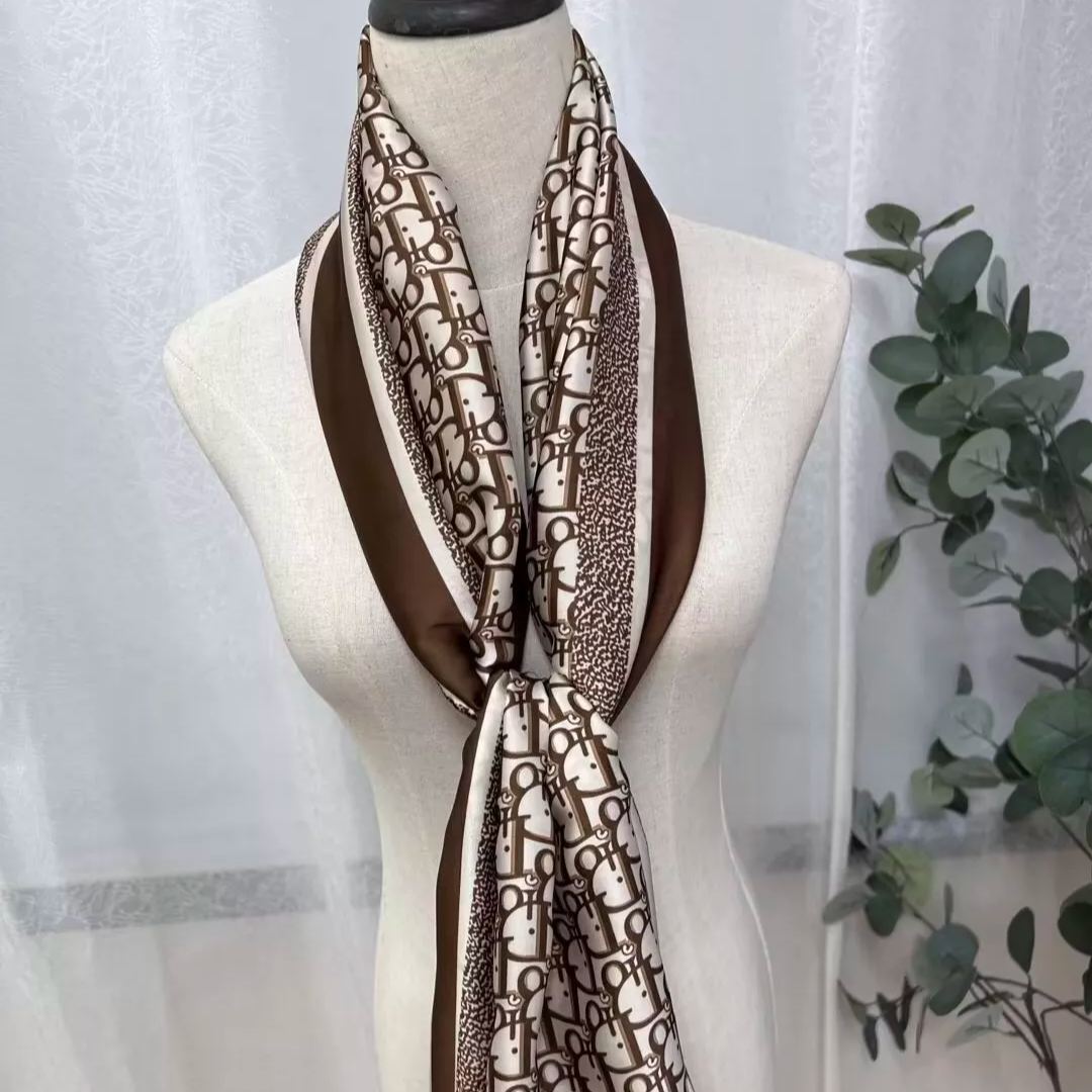 Classic Full Monogram Long Silk Scarf